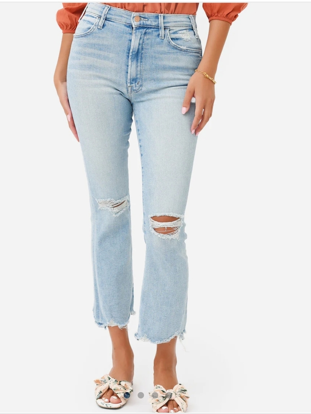 Mother The Hustler Ankle Chew in Petal Plucker Size 32!